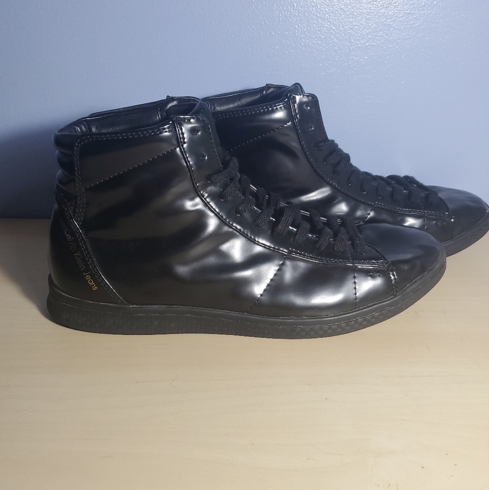calvin klein jeans shoes High Top All Black   Men Size 9